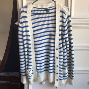 Cozy striped, oversized cardigan